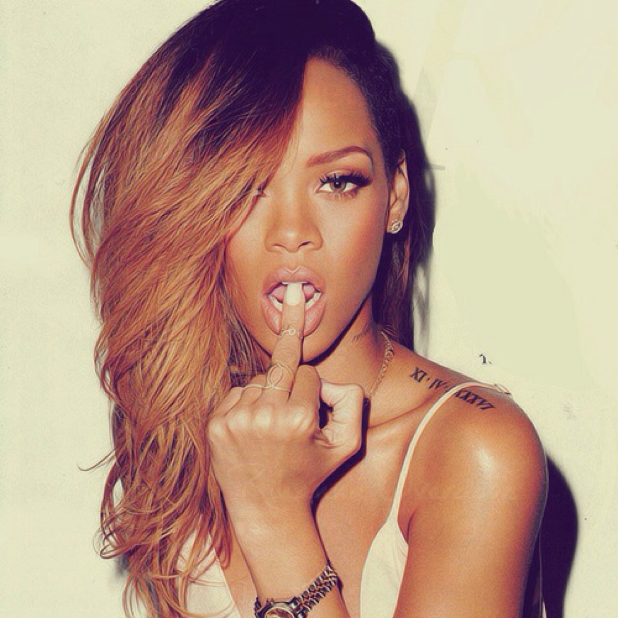 Eigentlich ganz anders als ihr Bild in der Öffentlichkeit: Rihanna c/o twitter.com