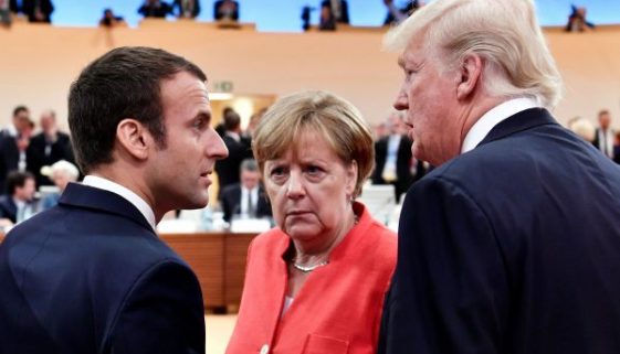 Merkel erwägt, sich Macron für eine Konfrontation mit Trump anzuschließen