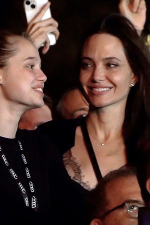 Angelina Jolie and daughter Shiloh Jolie-Pitt rock out at the Maneskin's concert